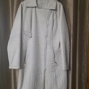 Elegant Gray Quilted Women's Coat